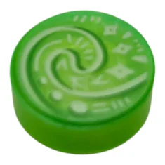 LEGO Carreau 1 x 1 rond avec motif Koru en spirale…