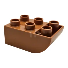 LEGO DUPLO Brick 2 x 3 Curved Bottom