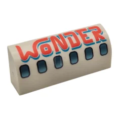 LEGO Pendenza 1 x 4 x 1 1/3 curvo con finestre…