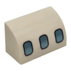 LEGO Slope 1 x 2 x 1 Curved with Airplane Windows…