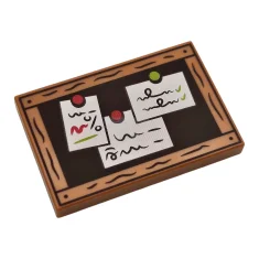 LEGO Tegel 2 x 3 met prikbord met notitiepatroon