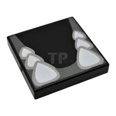 LEGO Tile 2 x 2 with Sharp Teeth Pattern (Dry Bowser…