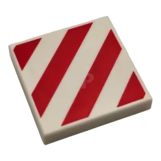 LEGO Tile 2 x 2 with Danger Stripes Pattern