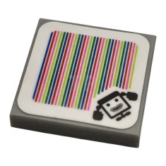 LEGO Tile 2 x 2 with Super Mario Scanner Code -…