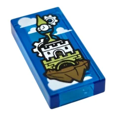 LEGO Piastrelle 1 x 2 con castello su roccia galleggiante