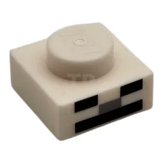 LEGO Platte 1 x 1 mit schwarzen und hellbläulich-grauen Rechtecken ohne…