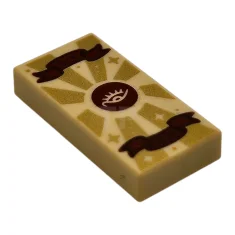 LEGO Piastrelle 1 x 2 con modello di Pergamena Incantesimo (Invisibilità)