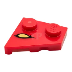 LEGO Wig, Plaat 2 x 2 Rechts met geel oog met…
