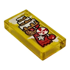 LEGO Baldosa 1 x 2 con dibujo de castillo de caramelo
