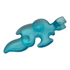 LEGO Wave Rounded Straight Small with Clip End (Flame)