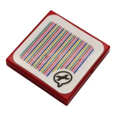 LEGO Tile 2 x 2 with Super Mario Scanner Code Toad…