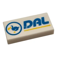 LEGO Tile 1 x 2 with Dodo Airlines Pattern