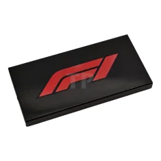 LEGO Tile 2 x 4 with Formula 1 Pattern