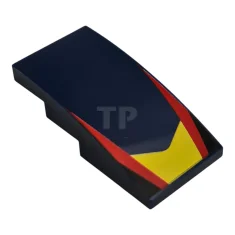 LEGO Slope, Curved 4 x 2 with Yellow V-Shaped Center Panel,…