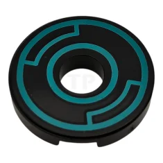 LEGO Tile 2 x 2 Round with Hole and Concentric Circles…