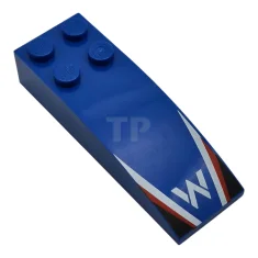 LEGO Slope, Curved 6 x 2 with Williams Formula 1 Logo…