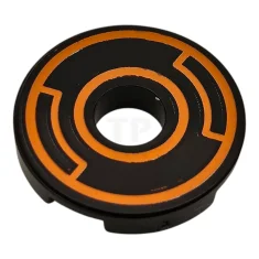 LEGO Tile 2 x 2 Round with Hole and Concentric Circles…