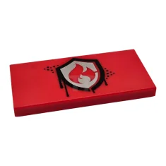 LEGO Tile 2 x 4 with Fire Badge and Dripping Paint…