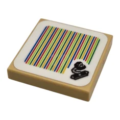 LEGO Tile 2 x 2 with Super Mario Scanner Code Chain…