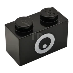 LEGO Brick 1 x 2 with Eye Pattern (Super Mario Chain…