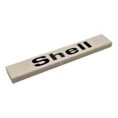 LEGO Carreau 1 x 6 avec motif " coquillage " noir.