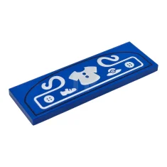LEGO Tile 2 x 6 with Store Sign Pattern