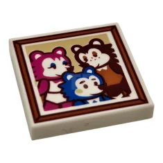 LEGO Tile 2 x 2 with Picture Frame with Family Portrait…