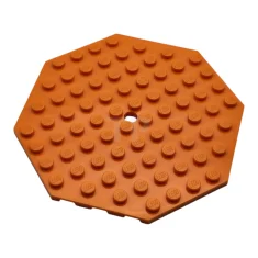 LEGO Plate, Modified 10 x 10 Octagonal with Hole