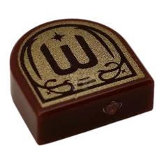 LEGO Carreau, rond 1 x 1 demi-cercle étendu avec la lettre…