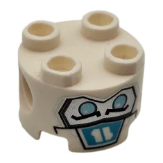 LEGO Brick, Round 2 x 2 with Pin Holes with Balaclava…