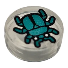 LEGO Tile 1 x 1 Round with Beetle Pattern