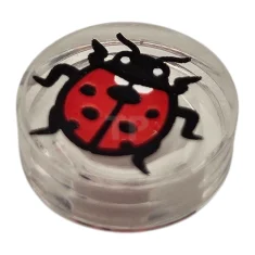 LEGO Tile 1 x 1 Round with Ladybug Pattern