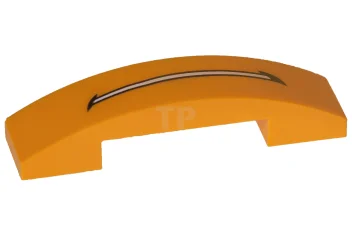 LEGO Gebogener Dachstein 4 x 1 - Double mit offenem Maul