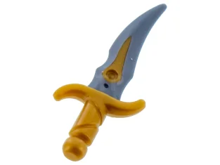 LEGO Minifig, Weapon Dagger with Pearl Light Gray Blade