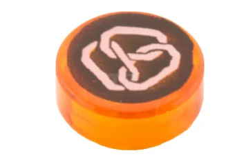 LEGO Tile 1 x 1 Round with Ninjago Constrictai Pattern