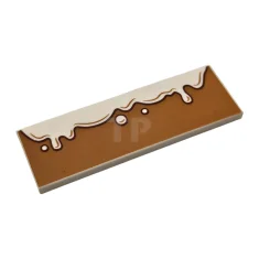LEGO Tile 2 x 6 with Dripping Icing Pattern