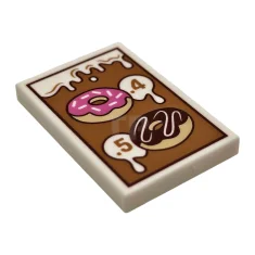 LEGO Carreau 2 x 3 avec motif de donuts