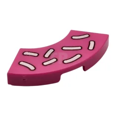 LEGO Tile, Round Corner 2 x 2 Macaroni with White Sprinkles…