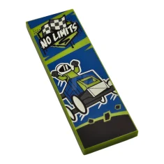 LEGO Tile 2 x 6 with Soapbox Race Pattern