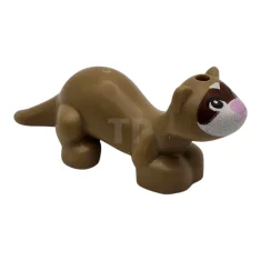 LEGO Fret, Friends-stijl met wit gezicht, felroze neus en mond en…