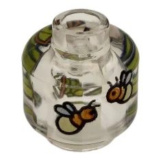 LEGO Kopf Minifigur mit Glühwürmchen und Blättern-Muster