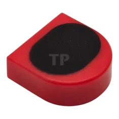 LEGO Tile, Round 1 x 1 Half Circle Extended with Black…