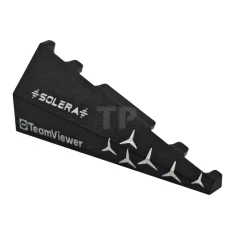 LEGO Wig 5 x 2 links met herhalend zilveren Mercedes-logo, wit…