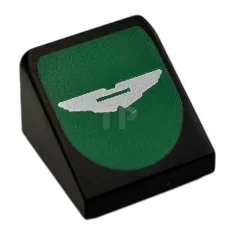 LEGO Pendenza 30 1 x 1 x 2/3 con logo Aston…