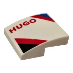 LEGO Pendenza 2 x 2 x 2/3 curvo con motivo "HUGO"…