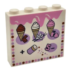 LEGO Brick 1 x 4 x 3 with Bright Pink, Lavender…