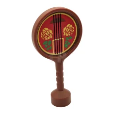 LEGO Duplo Utensil Rundes Schild mit Griff mit rotem Resonanzboden, schwarzen…