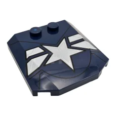 LEGO Wig 4 x 4 x 2/3 Driedubbel gebogen met witte…