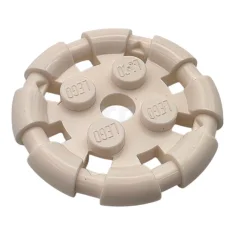 LEGO Plaat, aangepast 2 x 2 met rond staafframe