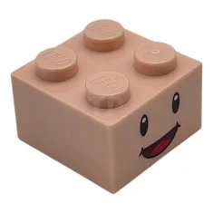 LEGO Brick 2 x 2 with Black Eyes, White Pupils, and…